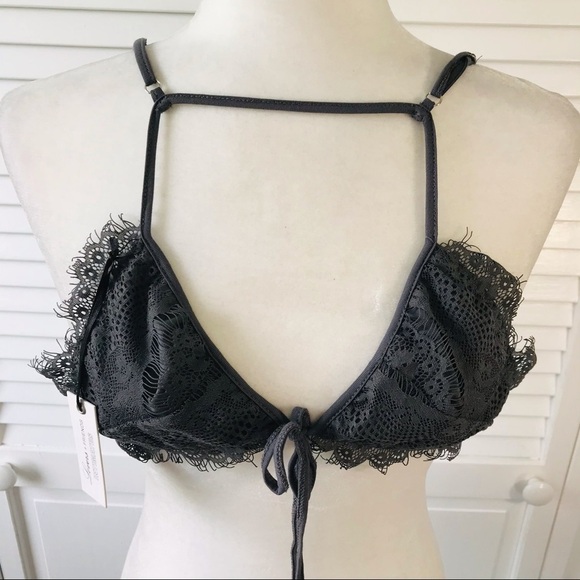 Price firm LOVERS + FRIENDS Unique Gray Lace Bra Size XS - Picture 2 of 6